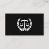 Attorney of Law Black and White Visitekaartje (Achterkant)