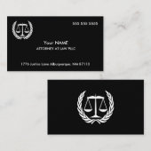 Attorney of Law Black and White Visitekaartje (Voorkant / Achterkant)