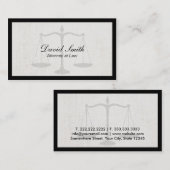 Attorney of Law Black Border Linen Background Visitekaartje (Voorkant / Achterkant)