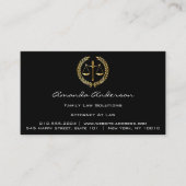 Attorney of Law Black Gold Scale Lawyer Custom VIP Visitekaartje (Voorkant)