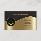 Attorney of Law Black & Gold Scales Visitekaartjes (Voorkant)