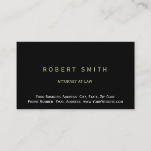 Attorney of Law Black Visitekaartje