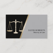 Attorney of Law Classic Black & Gold Lawyer Visitekaartje (Voorkant)