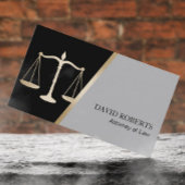 Attorney of Law Classic Black & Gold Lawyer Visitekaartje