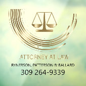 Attorney of Law Company Adverteren Window Cling Raamsticker (Vel 3)