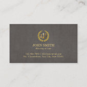 Attorney of Law Dark Tan Gold Laurel Law Scale Visitekaartje (Voorkant)