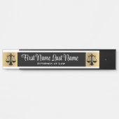 Attorney of Law Door Signs Lawyer Gold Long Name Deurbordje (Voorkant)