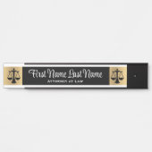 Attorney of Law Door Signs Lawyer Gold Long Name Deurbordje (Voorkant)