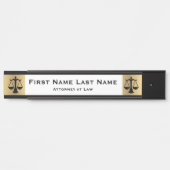 Attorney of Law Door Signs Lawyer Gold Long Name Deurbordje (Voorkant)