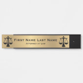 Attorney of Law Door Signs Lawyer Gold Long Name Deurbordje (Voorkant)