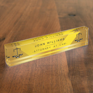 Attorney of Law Gold Black Legal Scale Classic Naambordje