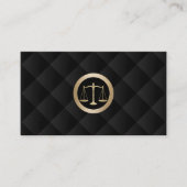Attorney of Law Gold Scale Classy Black Quiled Visitekaartje (Voorkant)