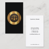 Attorney of Law Gold Scale Visitekaartje (Voorkant / Achterkant)