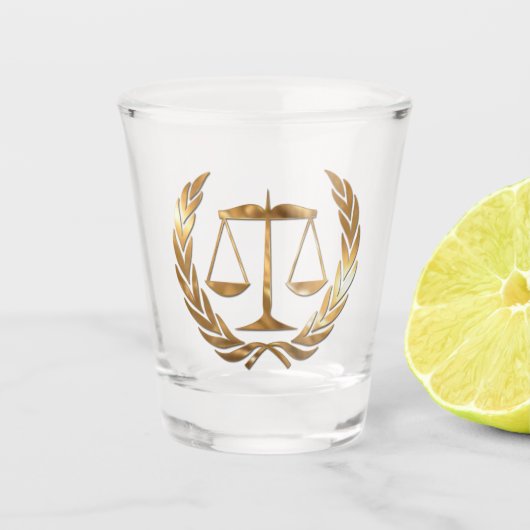 Attorney of Law Gold Shot Glas (Voorkant)
