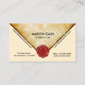 Attorney of Law Gold with Red Seal Visitekaartjes (Achterkant)