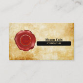 Attorney of Law Gold with Red Seal Visitekaartjes (Voorkant)