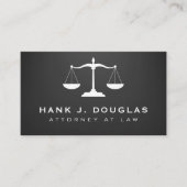 Attorney of Law Justice Scale Black Visitekaartje (Voorkant)
