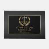 Attorney of Law Kantoor - Black and Gold Deurmat (Voorkant)