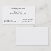 Attorney of law kantoor visitekaartje (Voorkant / Achterkant)