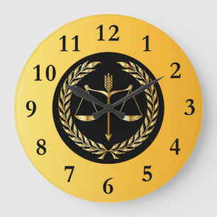Attorney of Law Large Clock Grote Klok