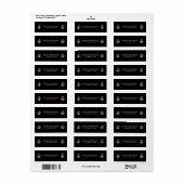 Attorney of law Lawyer Black Gold Personalize Etiket (Full Sheet)