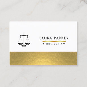 Attorney of Law Legal Black Scale Gold Business Ca Visitekaartje
