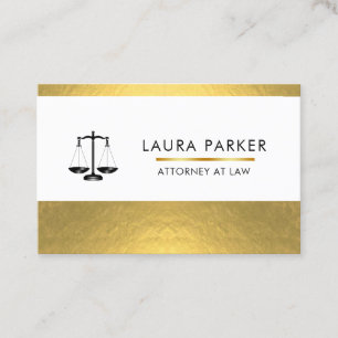 Attorney of Law Legal Black Scale Gold Business Ca Visitekaartje