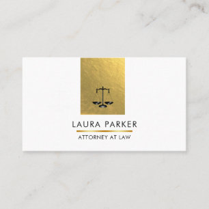 Attorney of Law Legal Black Scale Gold Classic Visitekaartje