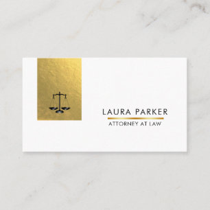 Attorney of Law Legal Black Scale Gold Visitekaartje