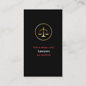 Attorney of Law Mannen Suit Red Stropdas Visitekaa Visitekaartje (Achterkant)