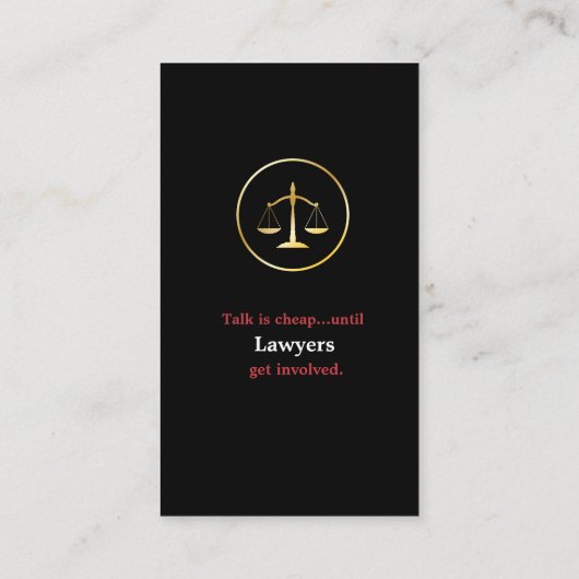 Attorney of Law Mannen Suit Red Stropdas Visitekaa Visitekaartje (Achterkant)