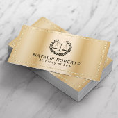 Attorney of Law Modern Gold Lijst Lawyer Kantoor Visitekaartje
