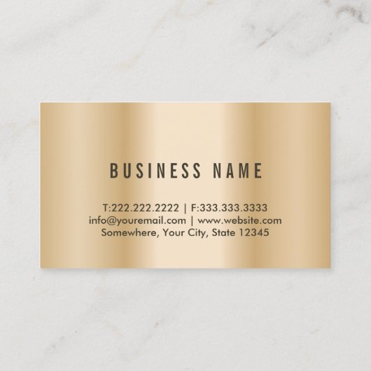 Attorney of Law Modern Gold Lijst Lawyer Kantoor Visitekaartje (Achterkant)