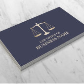 Attorney of Law Navy Blue & Gold Plain Visitekaartje