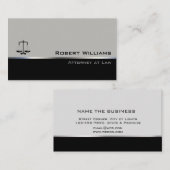 Attorney of Law Professional Simple Grey Black Visitekaartje (Voorkant / Achterkant)