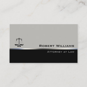 Attorney of Law Professional Simple Grey Black Visitekaartje