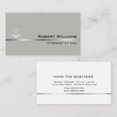 Attorney of Law Professional Simple Grey Black Visitekaartje (Voorkant / Achterkant)