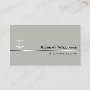 Attorney of Law Professional Simple Grey Black Visitekaartje