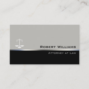 Attorney of Law Professional Simple Grey Black Visitekaartje
