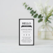 Attorney of law - Retro Hallo my name is Visitekaartje (Staand voorkant)