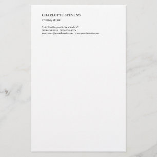 Attorney of Law Trendy minimalist Elegant Simple Briefpapier