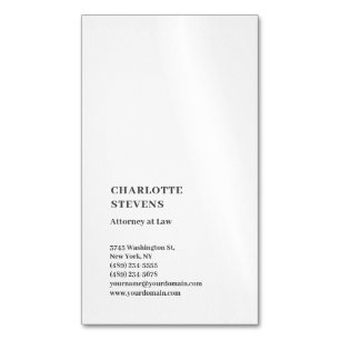 Attorney of Law Trendy minimalist Elegant Simple Magnetisch Visitekaartje