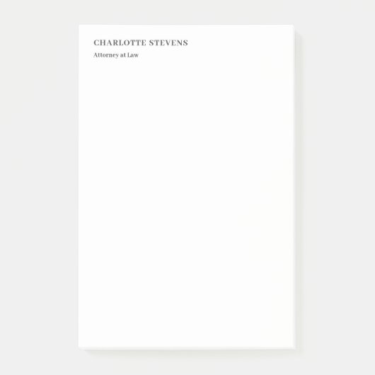 Attorney of Law Trendy minimalist Elegant Simple Post-it® Notes (Voorkant)