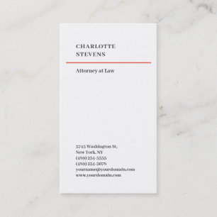 Attorney of Law Trendy minimalist Elegant Simple Visitekaartje