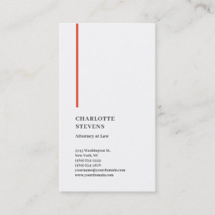 Attorney of Law Trendy minimalist Elegant Simple Visitekaartje
