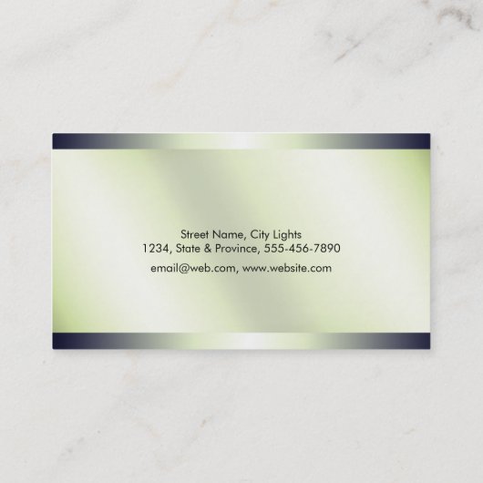 Attorney of Law White en Silver Steel Legal Scale Visitekaartje (Achterkant)