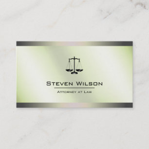 Attorney of Law White en Silver Steel Legal Scale Visitekaartje
