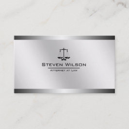 Attorney of Law White en Silver Steel Legal Scale Visitekaartje