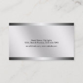 Attorney of Law White en Silver Steel Legal Scale Visitekaartje (Achterkant)