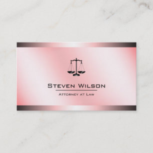Attorney of Law White en Silver Steel Legal Scale Visitekaartje